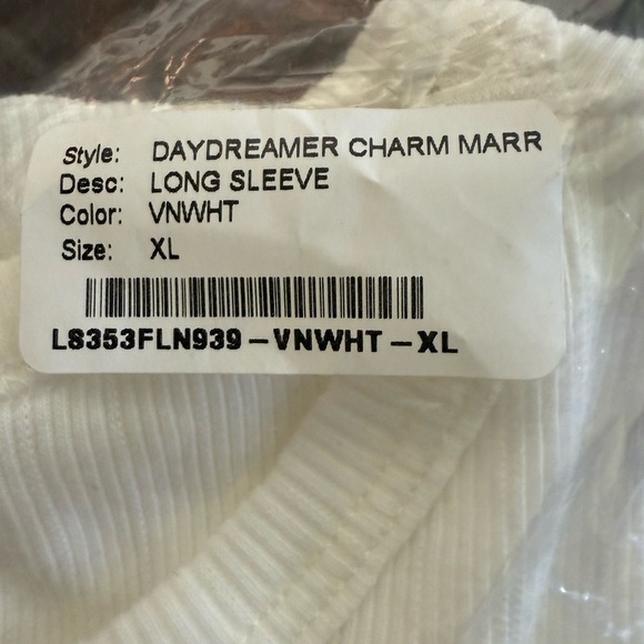 COPY - Daydreamer Vintage White Tee with Chain Design XL Free People/Anthropolo… - Picture 2 of 5